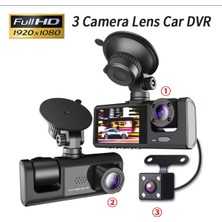 Ototechparca 3 Kanal Araba Dvr Hd 1080P 3 Lensli Araç Içi Kameraüç Yönlü Kamera Dvr Araç Kamera