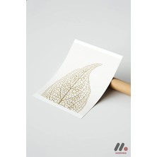 Modiwa Design Altın Yaprak Damarı, Çerçevesiz Yüksek Kalite Duvar Afişi - Hayvan Severlere Hediye