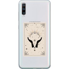Moonset Samsung Galaxy A70 Uyumlu Baskılı Yumuşak Silikon Şeffaf Telefon Kılıfı