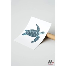 Modiwa Design Deniz Kaplumbağası Yüksek Kalite Duvar Afişi - Hayvan Severlere Hediye