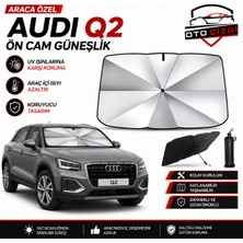 OtoÇizgi Audi Q2 Şemsiye Tip Ön Cam Güneşliği Katlanabilir Uv Korumalı Araç Cam Güneşlik