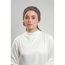 Hürrem Bone Vizon Pratik Hazır Geçmeli Tesettür Bone Sandy Kumaş Incili Pileli Nervürlü Güllü 1805_10
