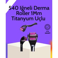 Ototechparca Evde Güvenli Kullanım Için Titanyum Derma Roller – Siyah Saplı
