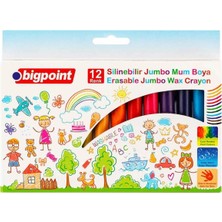 Bigpoint BP746-12 Silinebilir Jumbo Mum Boya 12 Li Paket