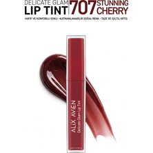 Alix Avien Kalıcı & Suya Dayanıklı Dudak Parlatıcı Tint - Delicate Glam Lip Tint 707 Stunning Cherry