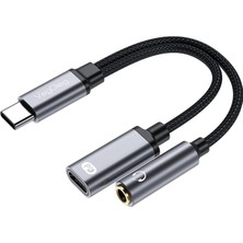Hsc Bilişim Type-C To 3.5mm Kulaklık ve Type-C Şarj Dönüştürücü Adaptör