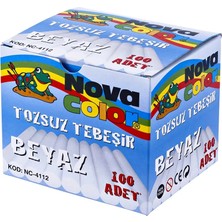 Nova Color Beyaz Tebeşir Tozsuz 100'lü Kutu