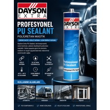Dayson PU Mastik 280 ml Gri Renkli Elastik Yapışkan Malzeme ile Yırtılmaya Karşı Dayanıklı