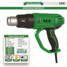 Hais Profesyonel Endüstriyel Elektrikli Sıcak Hava Tabancası Rb-12