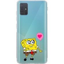 Moonset Samsung Galaxy M31S Uyumlu Baskılı Yumuşak Silikon Şeffaf Telefon Kılıfı