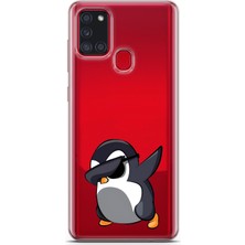 Moonset Samsung Galaxy A21S Uyumlu Baskılı Yumuşak Silikon Şeffaf Telefon Kılıfı