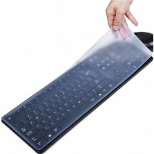 Tograt Şeffaf Silikon Klavye Koruyucu Masaüstü Pc Klavye Koruma Kılıfı 45X14 cm
