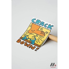 Modiwa Design Crack Down Pop Art Poster, Çerçevesiz Yüksek Kalite Duvar Afişi - Renkli Ev Dekorasyonu