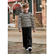 Melomel Mayoral Kız Çocuk Kışlık Triko Çizgili Takım 4554