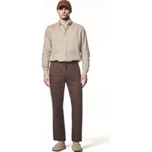 Liwali %100 Keten Beli Lastikli Pantolon