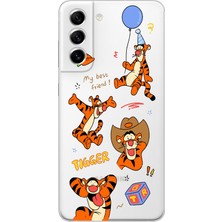 Moonset Samsung Galaxy S21 Fe Uyumlu Baskılı Yumuşak Silikon Şeffaf Telefon Kılıfı