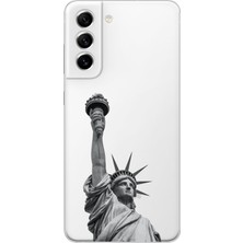 Moonset Samsung Galaxy S22 Uyumlu Baskılı Yumuşak Silikon Şeffaf Telefon Kılıfı