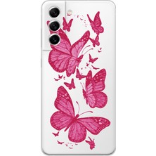 Moonset Samsung Galaxy S21 Uyumlu Baskılı Yumuşak Silikon Şeffaf Telefon Kılıfı