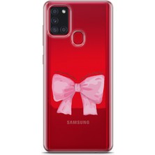 Moonset Samsung Galaxy A21S Uyumlu Baskılı Yumuşak Silikon Şeffaf Telefon Kılıfı