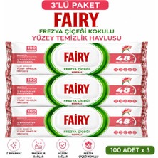 Fairy Yüzey Temizlik Havlusu Frezya Çiçeği Kokulu 100'LÜ - 3 Adet