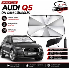 OtoÇizgi Audi Q5 Şemsiye Tip Ön Cam Güneşliği Katlanabilir Uv Korumalı Araç Cam Güneşlik