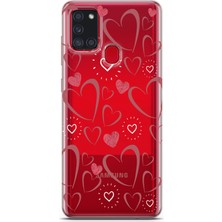 Moonset Samsung Galaxy A21S Uyumlu Baskılı Yumuşak Silikon Şeffaf Telefon Kılıfı