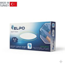 ELPO Mavi TPE Tek Kullanımlık PUDRASIZ Eldiven L (Large) Beden 100'LÜ Paket