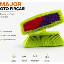 Elmas Fırça Oto Fırçası 24,5 cm - Sap Takılabilir Yumuşak Kıllı Araç Yıkama Fırçası - Sapsız