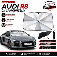 OtoÇizgi Audi R8 Şemsiye Tip Ön Cam Güneşliği Katlanabilir Uv Korumalı Araç Cam Güneşlik