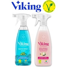 Viking Premium 2'li (Çok Amaçlı Yüzey Temizleyici , Banyo Dağ Nanesi) Paket 750 ml x 2 Adet