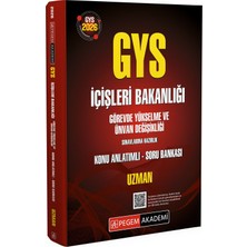 Pegem Akademi Yayıncılık 2026 GYS İçişleri Bakanlığı Görevde Yükselme Sınavlarına Hazırlık
