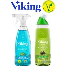 Viking Premium 2'li (Banyo Spreyi Dağ Nanesi , Wc Temizleyici Şeker Çamı) Paket 750 ml