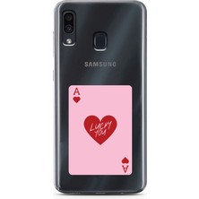 Moonset Samsung Galaxy A20/A30 Uyumlu Baskılı Yumuşak Silikon Şeffaf Telefon Kılıfı