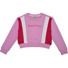 Benetton Pembe Kız Çocuk Basic Sweatshirt BNT-G21534