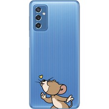 Moonset Samsung Galaxy M52 Uyumlu Baskılı Yumuşak Silikon Şeffaf Telefon Kılıfı
