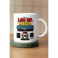 Mithor Shop Low Hp High Caffeine Piksel Art Tasarım Kupa