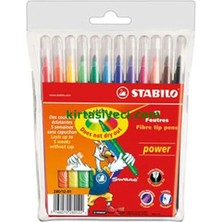 Stabilo Power Keçeli Kalem 12LI