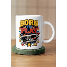 Mithor Shop Born To Play Gamepad Piksel Art Tasarım Kupa