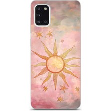 Moonset Samsung Galaxy A31 Uyumlu Baskılı Yumuşak Silikon Şeffaf Telefon Kılıfı