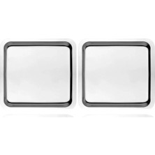 Kittiwake Home Life 2 Adet Gümüş Kare Paslanmaz Çelik Sunum Tepsisi 21X21 cm – Düz Çay Kahve Pasta Tatlı Servis Tepsisi Seti