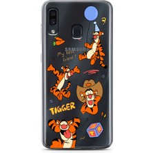Moonset Samsung Galaxy A20/A30 Uyumlu Baskılı Yumuşak Silikon Şeffaf Telefon Kılıfı
