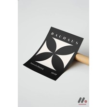Modiwa Design Bauhaus 1919 Siyah Afiş, Çerçevesiz Yüksek Kalite Duvar Afişi - Modern Ev Dekorasyonu