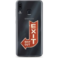 Moonset Samsung Galaxy A20/A30 Uyumlu Baskılı Yumuşak Silikon Şeffaf Telefon Kılıfı