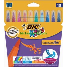 Bic 828964 Visa Firça Uçlu Keçeli Boya Kalemi 10LU