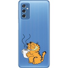 Moonset Samsung Galaxy M52 Uyumlu Baskılı Yumuşak Silikon Şeffaf Telefon Kılıfı