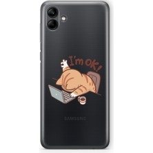 Moonset Samsung Galaxy A04 Uyumlu Baskılı Yumuşak Silikon Şeffaf Telefon Kılıfı
