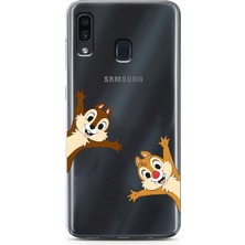 Moonset Samsung Galaxy A20/A30 Uyumlu Baskılı Yumuşak Silikon Şeffaf Telefon Kılıfı