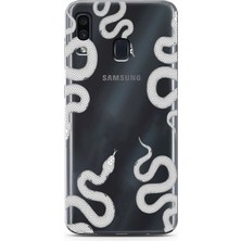 Moonset Samsung Galaxy A20/A30 Uyumlu Baskılı Yumuşak Silikon Şeffaf Telefon Kılıfı