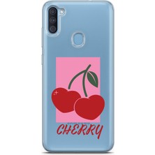 Moonset Samsung Galaxy A11/M11 Uyumlu Baskılı Yumuşak Silikon Şeffaf Telefon Kılıfı