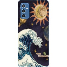 Moonset Samsung Galaxy M52 Uyumlu Baskılı Yumuşak Silikon Şeffaf Telefon Kılıfı